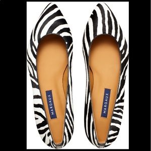 Margaux The Pointe Flats Zebra Calf Hair 8.5